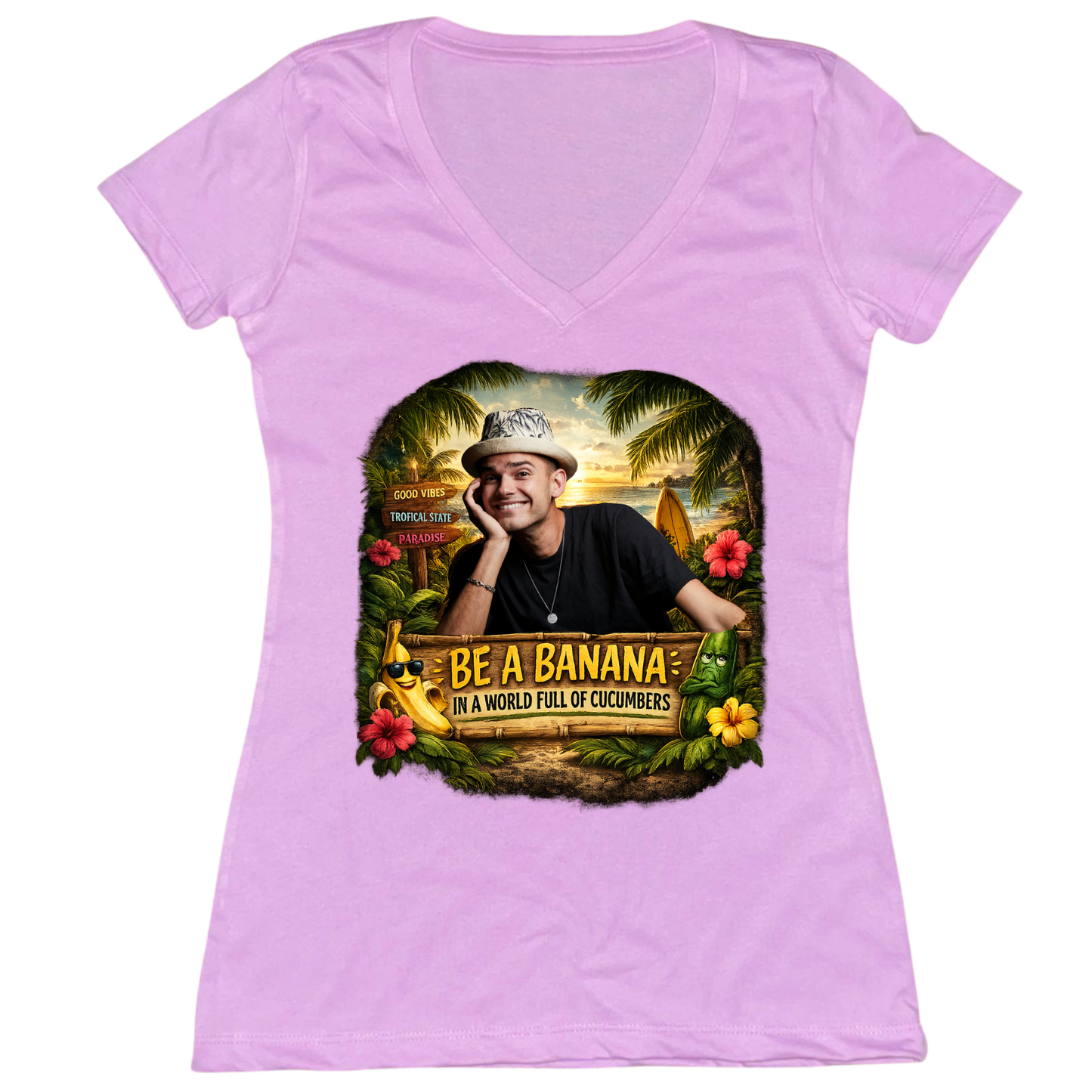 Be A Banana Womens Vneck Tee