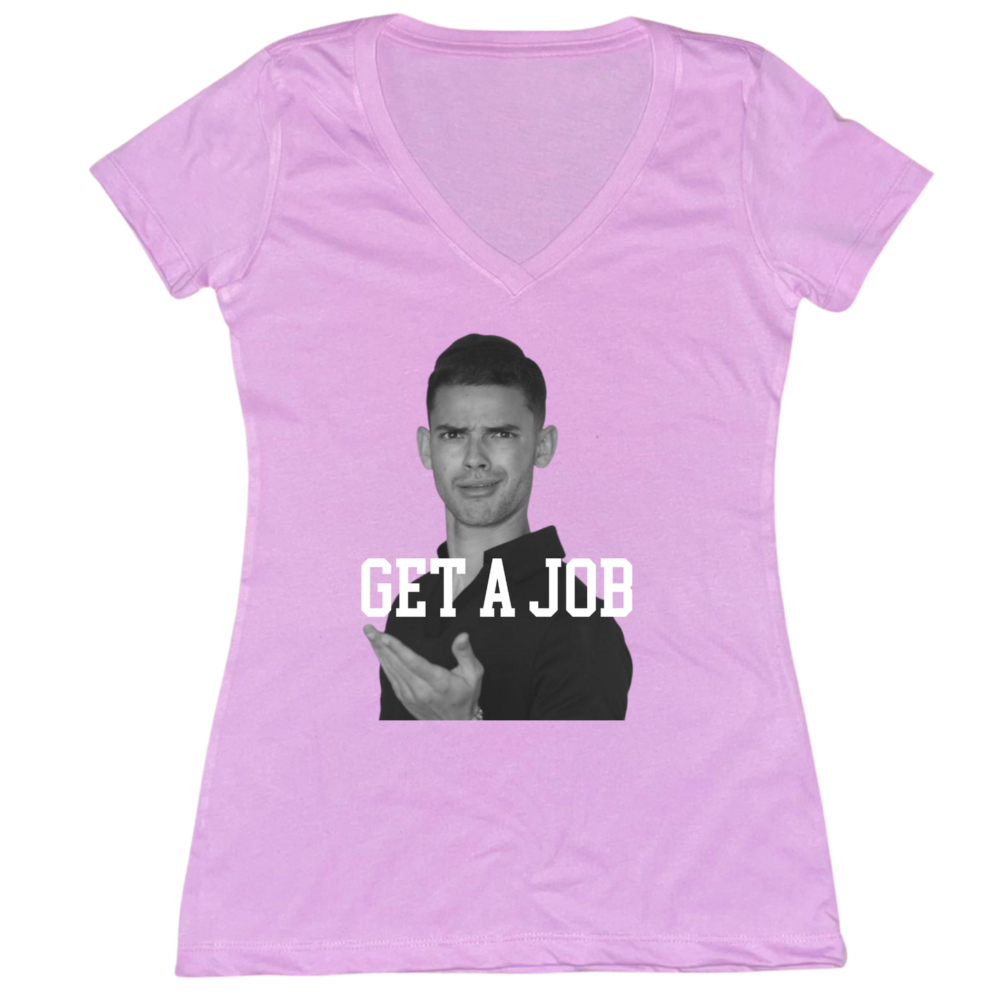 Get A Job V2 Womens Vneck Tee