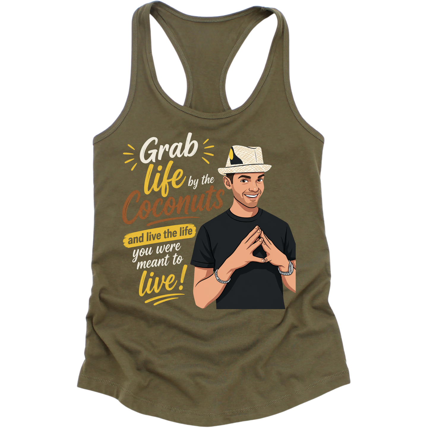Grab Life By The Coconuts Womens Tank Top