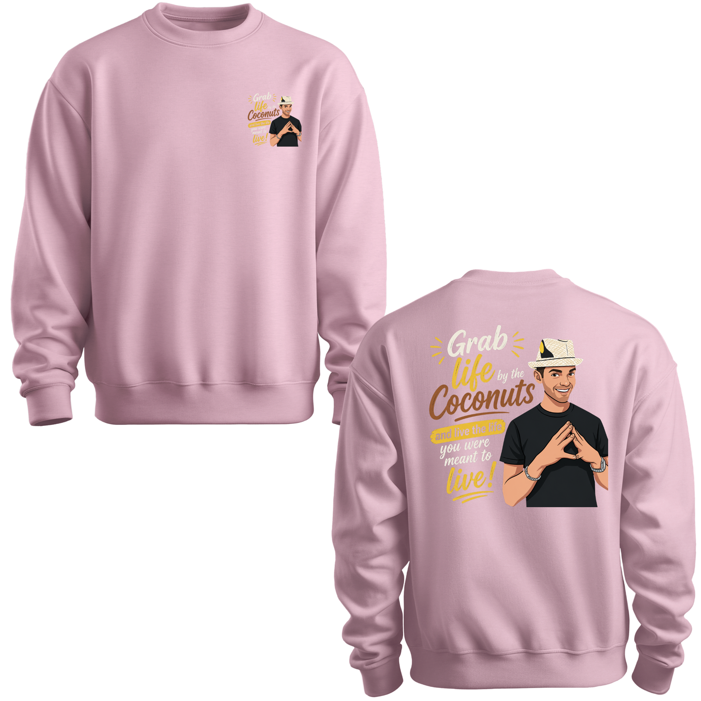 Grab Life By The Coconuts Crewneck Sweatshirt
