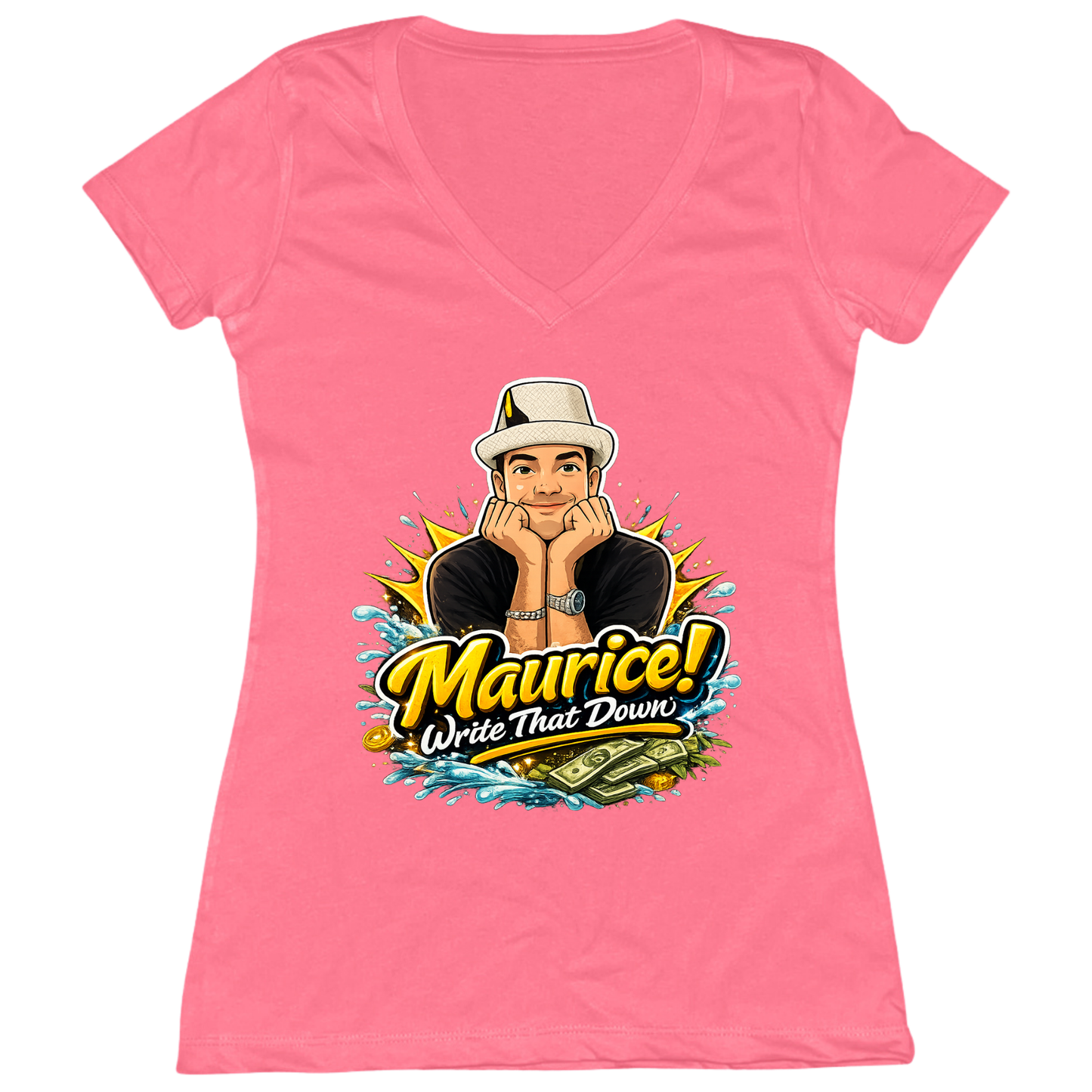 Maurice Write That Down Womens Vneck Tee