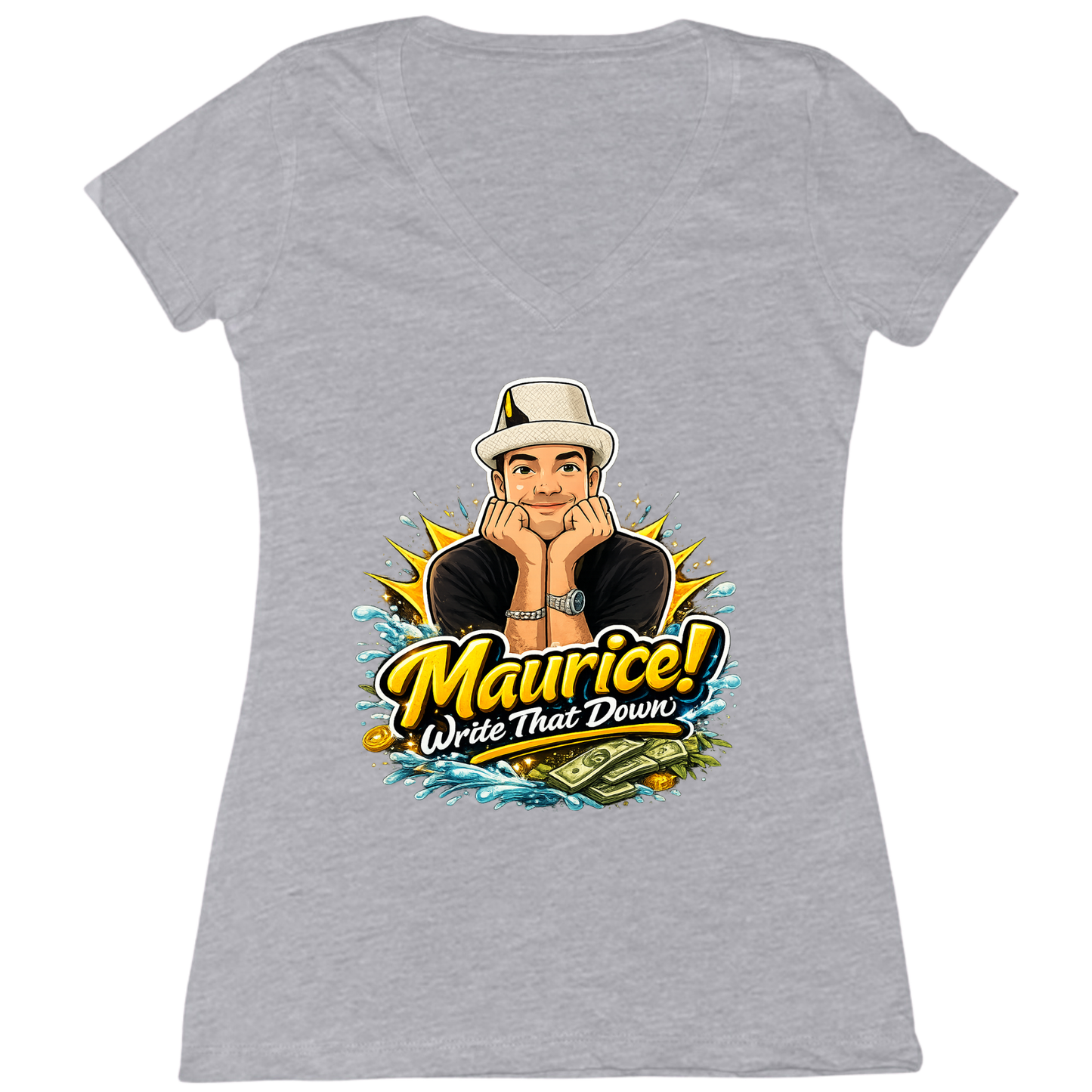Maurice Write That Down Womens Vneck Tee