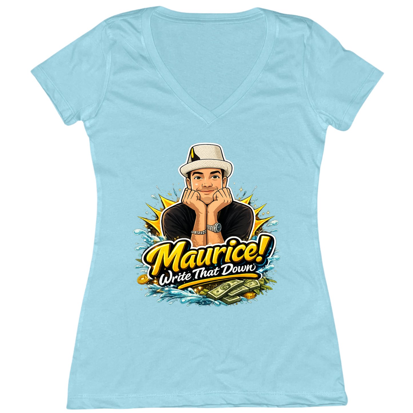 Maurice Write That Down Womens Vneck Tee