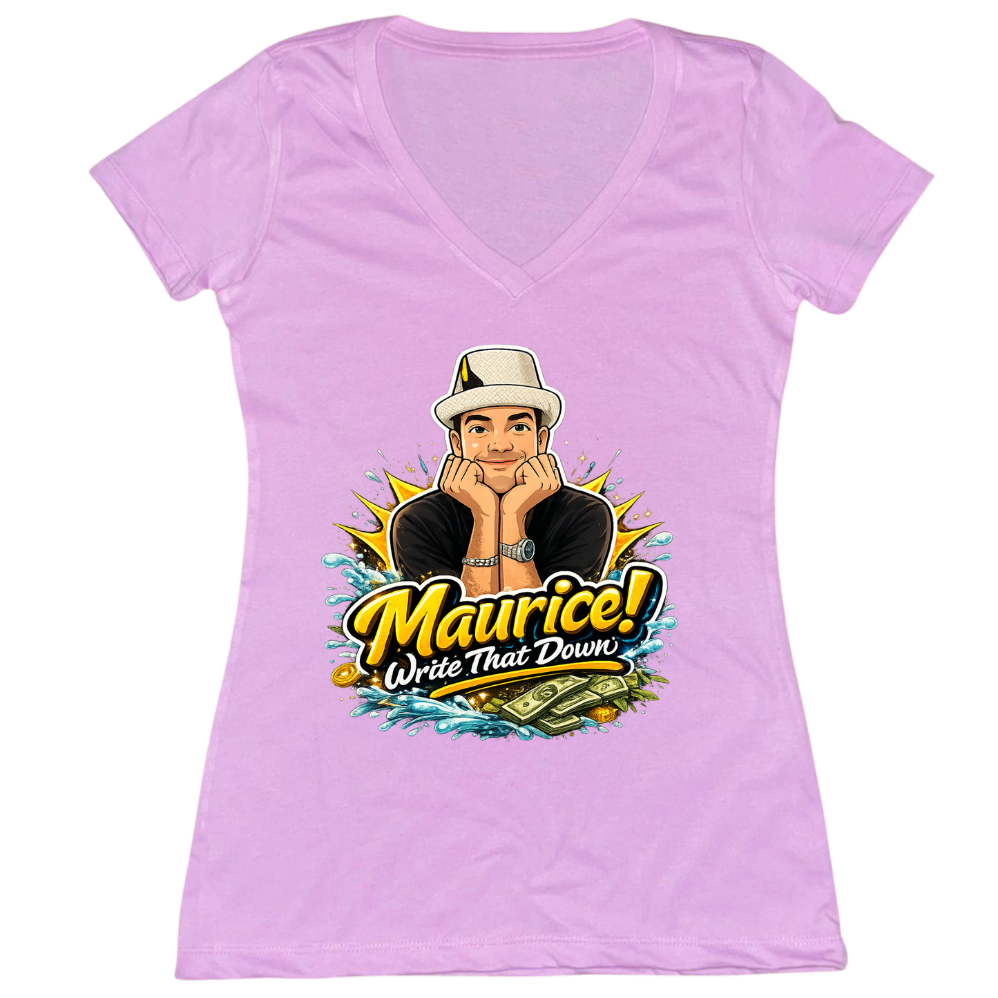 Maurice Write That Down Womens Vneck Tee