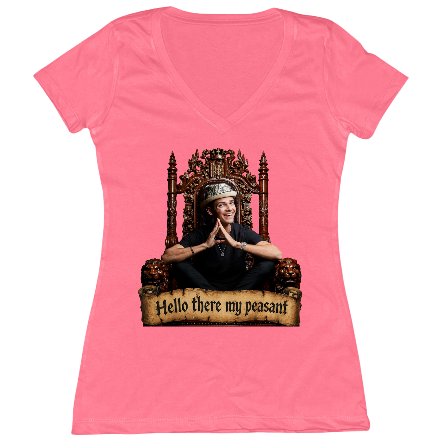 Hello There My Peasant Womens Vneck Tee