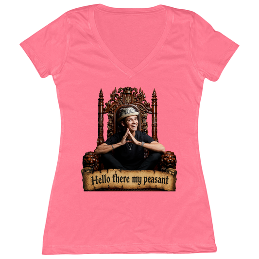 Hello There My Peasant Womens Vneck Tee