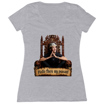Hello There My Peasant Womens Vneck Tee