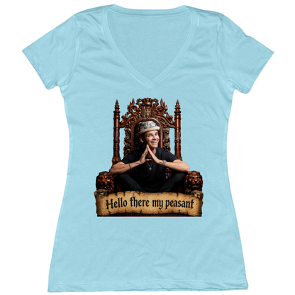 Hello There My Peasant Womens Vneck Tee
