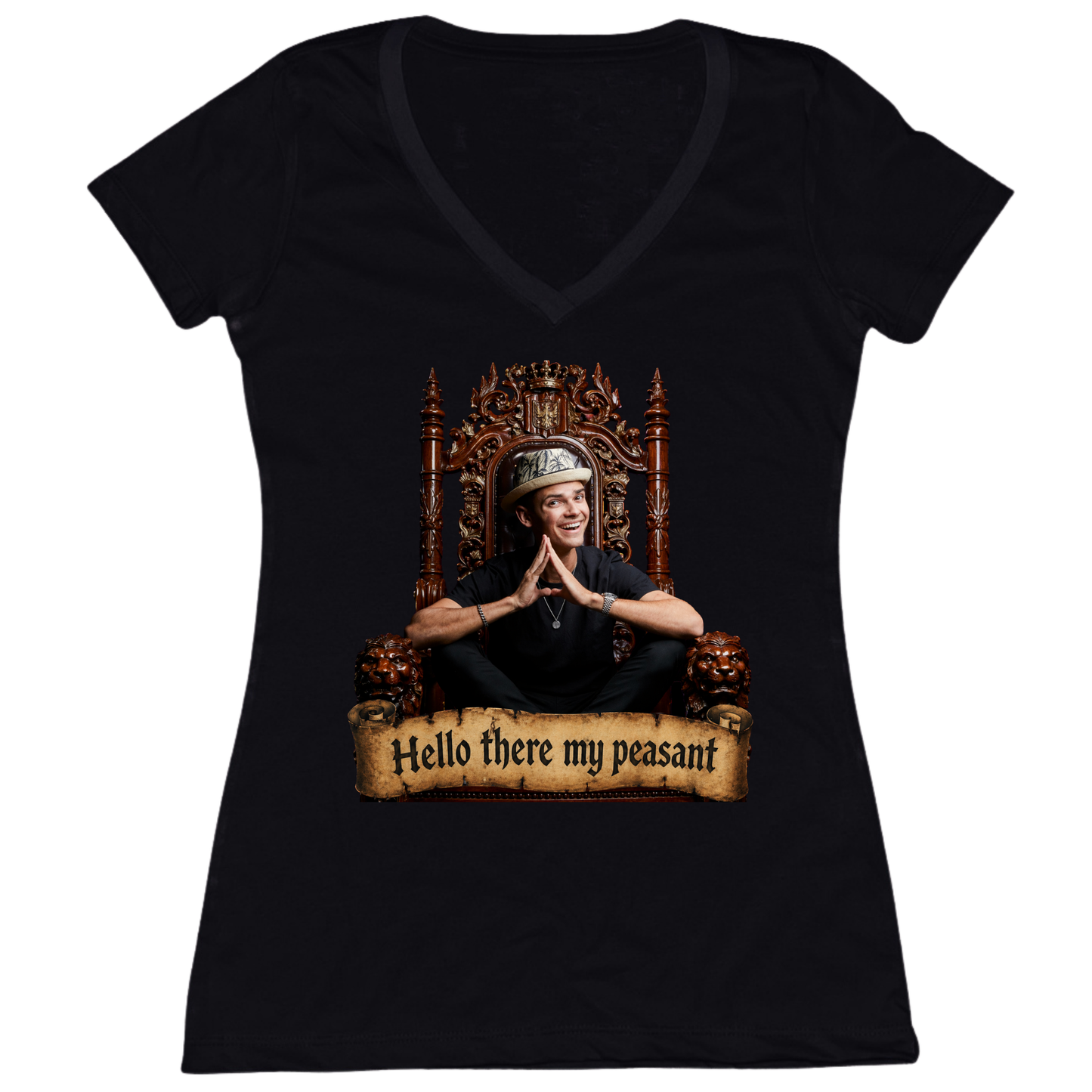 Hello There My Peasant Womens Vneck Tee