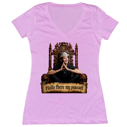 Hello There My Peasant Womens Vneck Tee