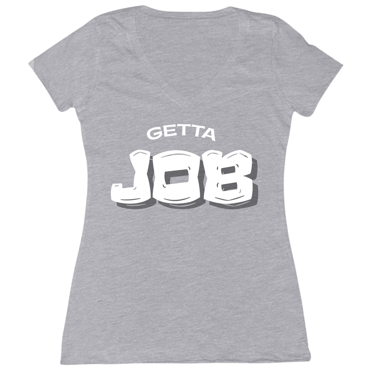 Get A Job V3 Womens Vneck Tee