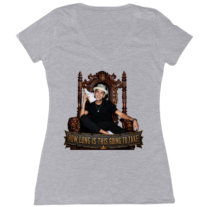How Long Is This Going To Take Womens Vneck Tee