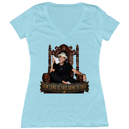 How Long Is This Going To Take Womens Vneck Tee