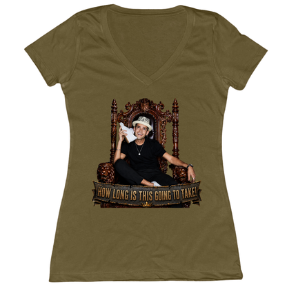 How Long Is This Going To Take Womens Vneck Tee