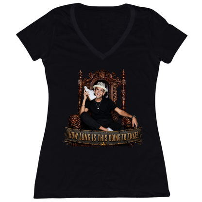 How Long Is This Going To Take Womens Vneck Tee