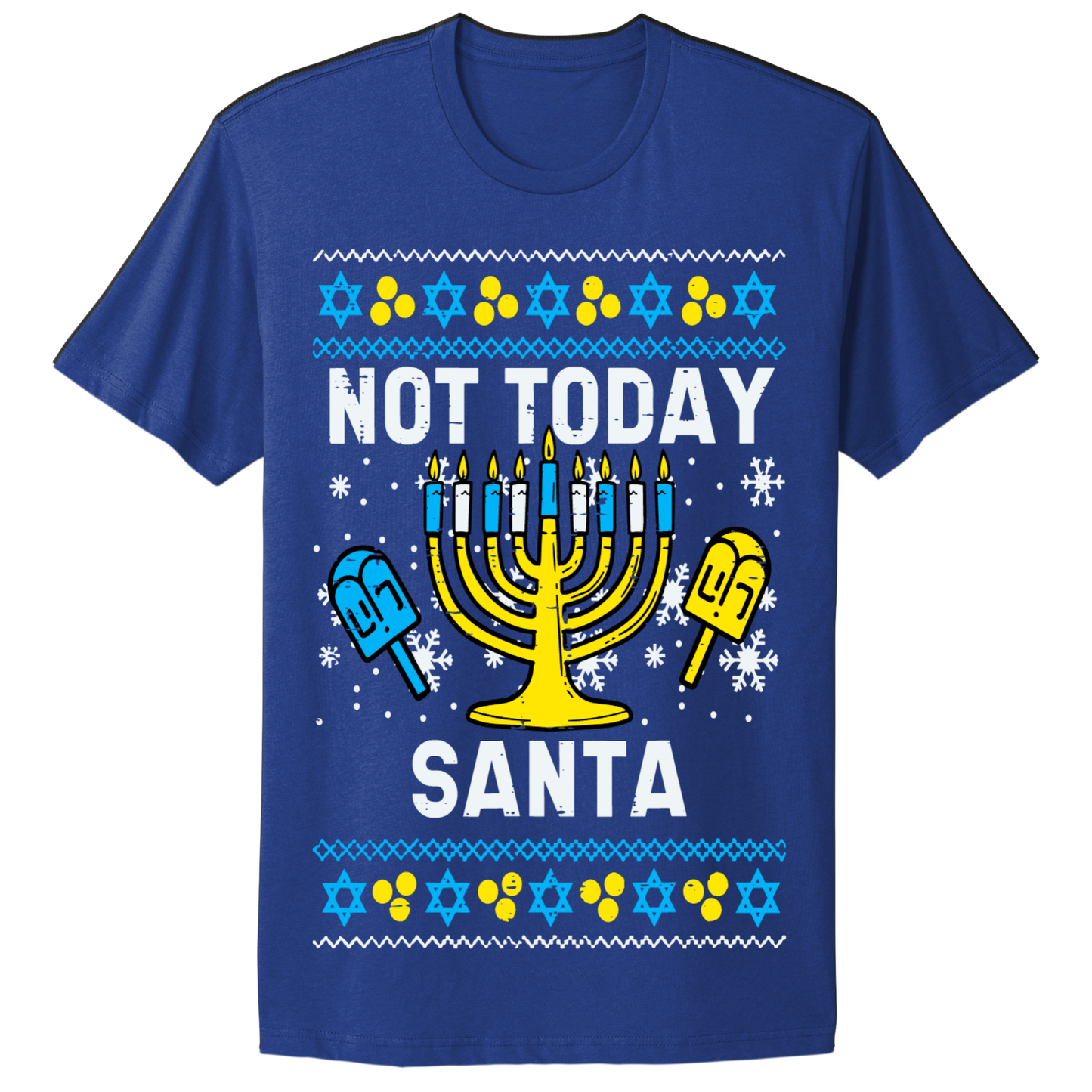 Not Today Santa Ugly Hanukkah Tshirt