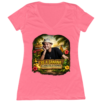 Be A Banana Womens Vneck Tee