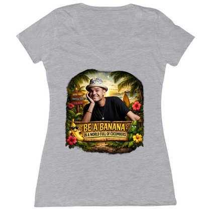 Be A Banana Womens Vneck Tee