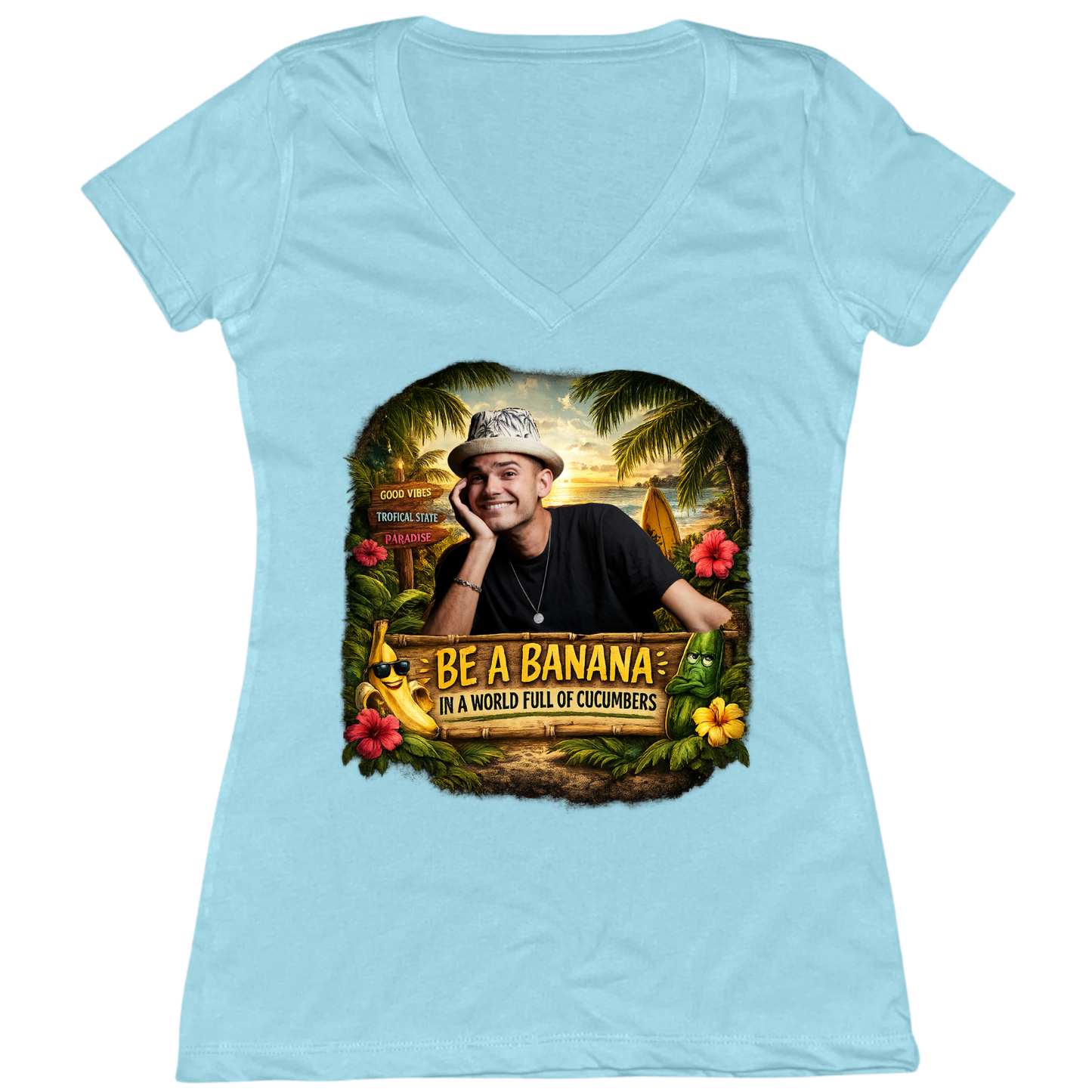 Be A Banana Womens Vneck Tee