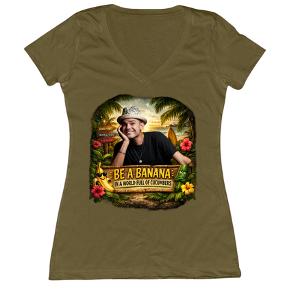 Be A Banana Womens Vneck Tee