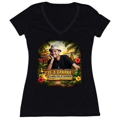 Be A Banana Womens Vneck Tee