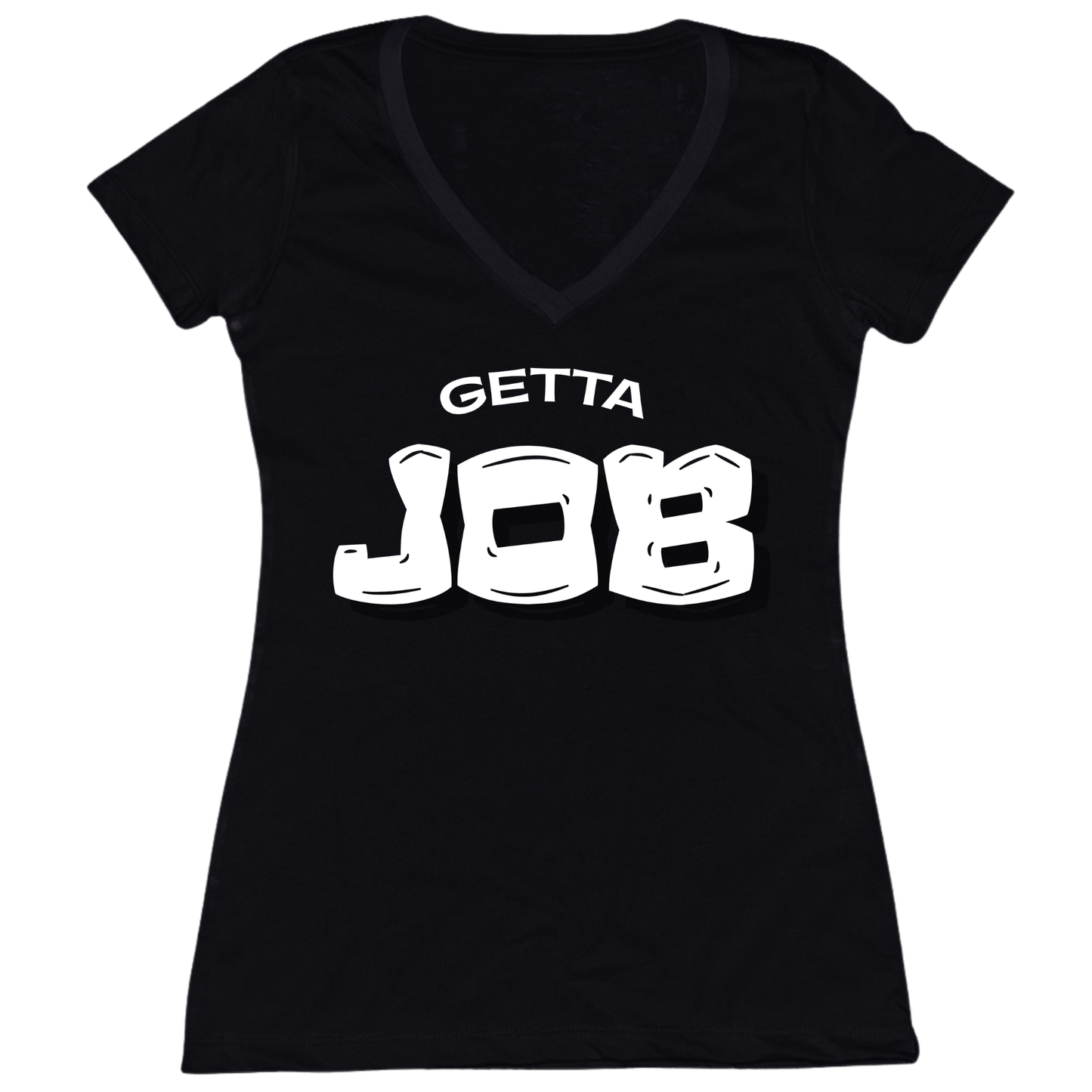 Get A Job V3 Womens Vneck Tee