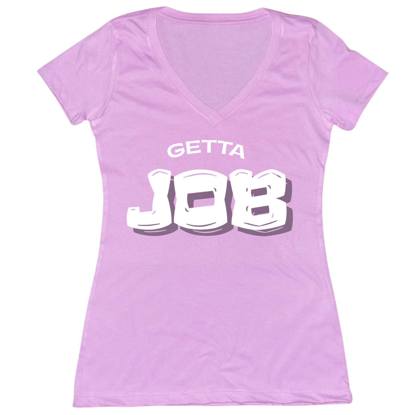 Get A Job V3 Womens Vneck Tee