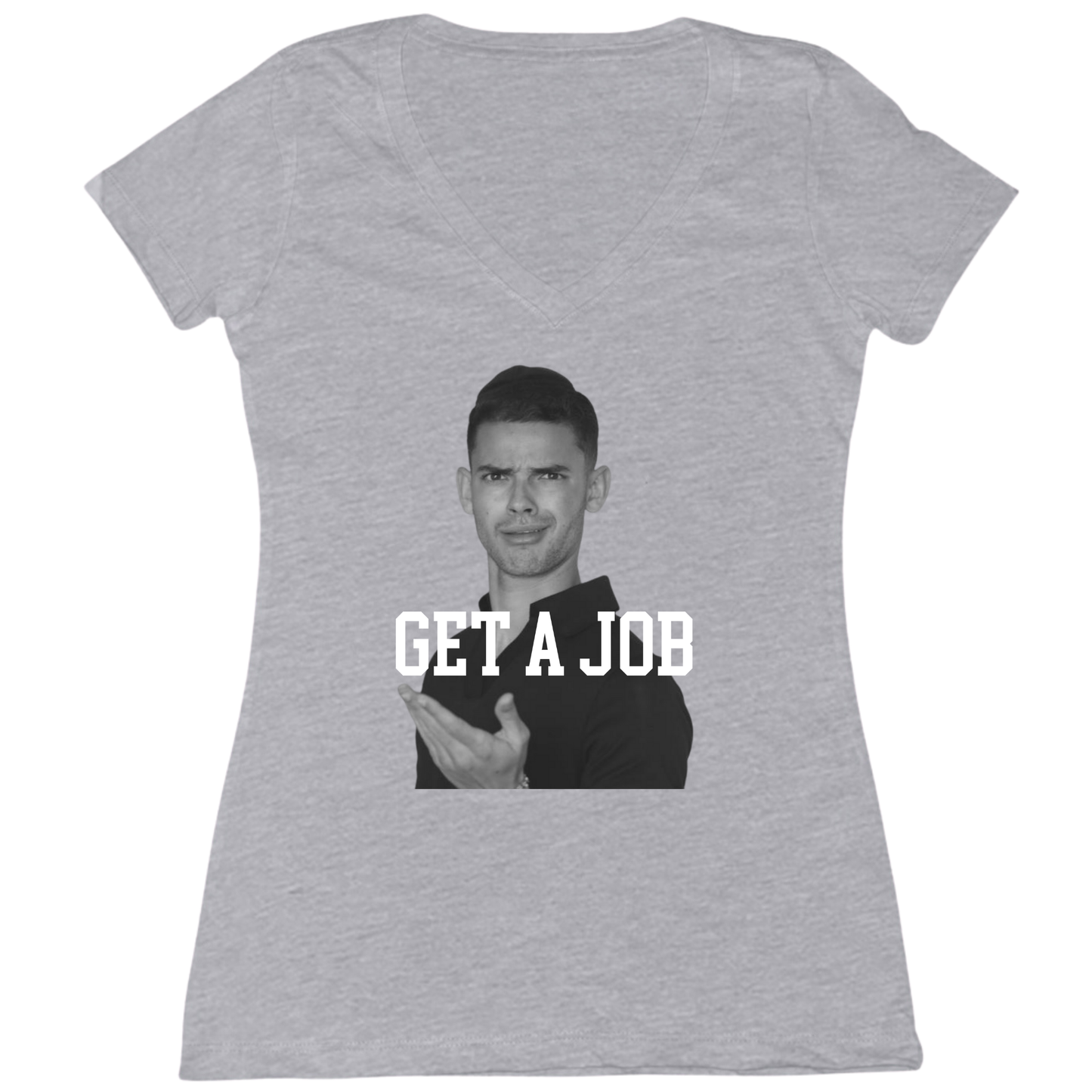 Get A Job V2 Womens Vneck Tee