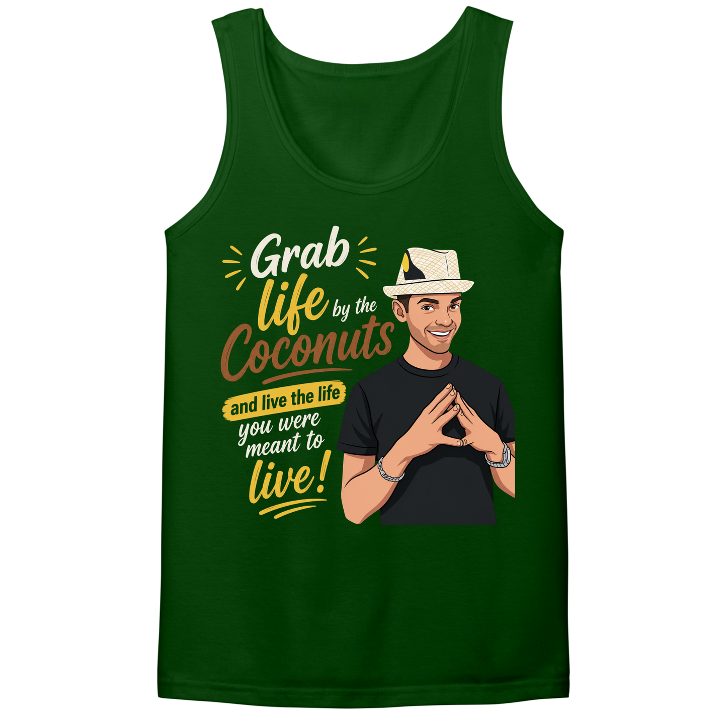 Grab Life By The Coconuts Mens Tank Top