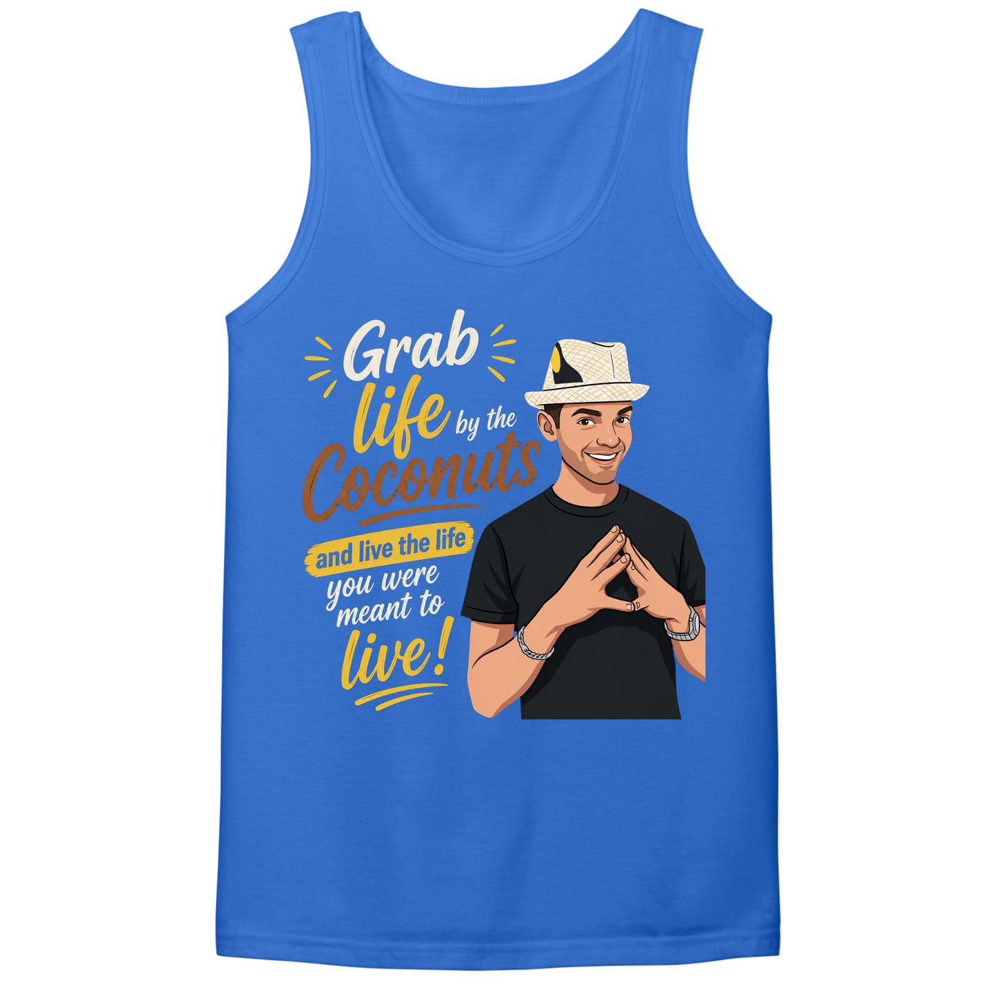 Grab Life By The Coconuts Mens Tank Top